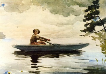  marin Tableau - Le bateauman réalisme marin peintre Winslow Homer